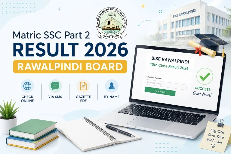 Matric SSC Part 2 Result 2026 Rawalpindi Board
