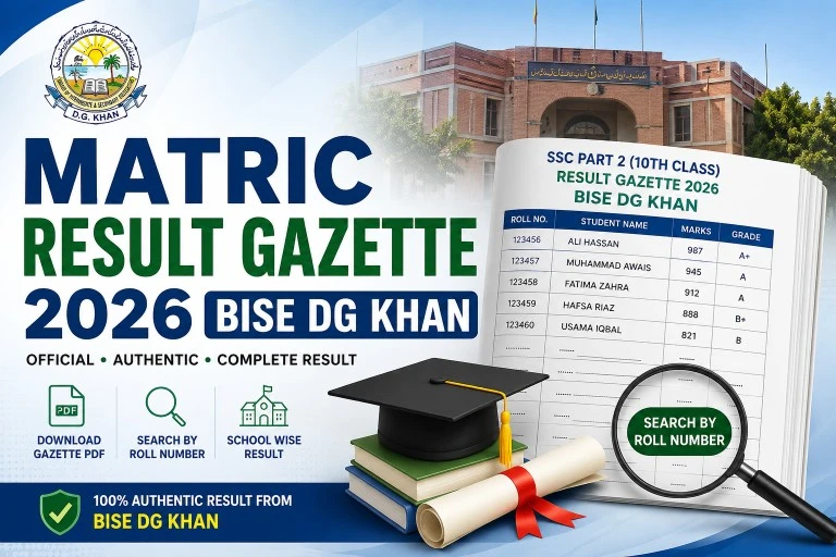 Matric Result Gazette 2026 BISE DG Khan