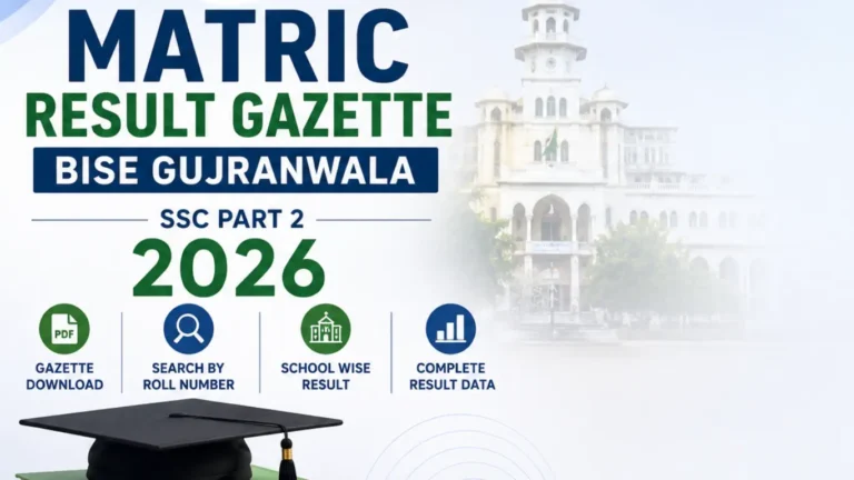 Matric Result Gazette 2026 SSC Part 2