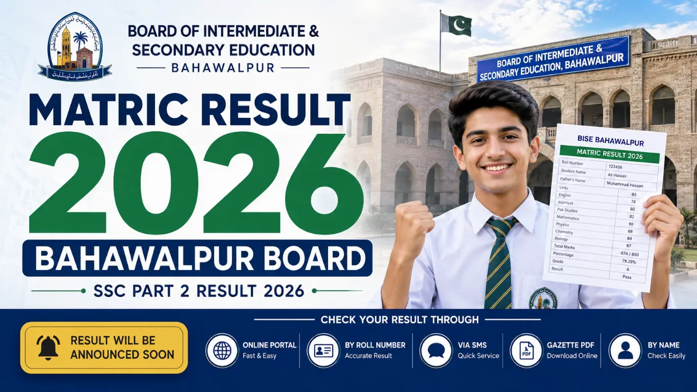 Matric Result 2026 Bahawalpur Board
