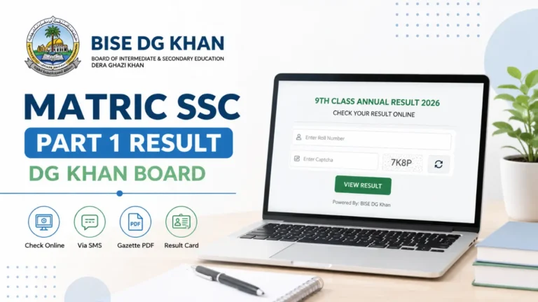 Matric SSC Part 1 Result DG Khan Board