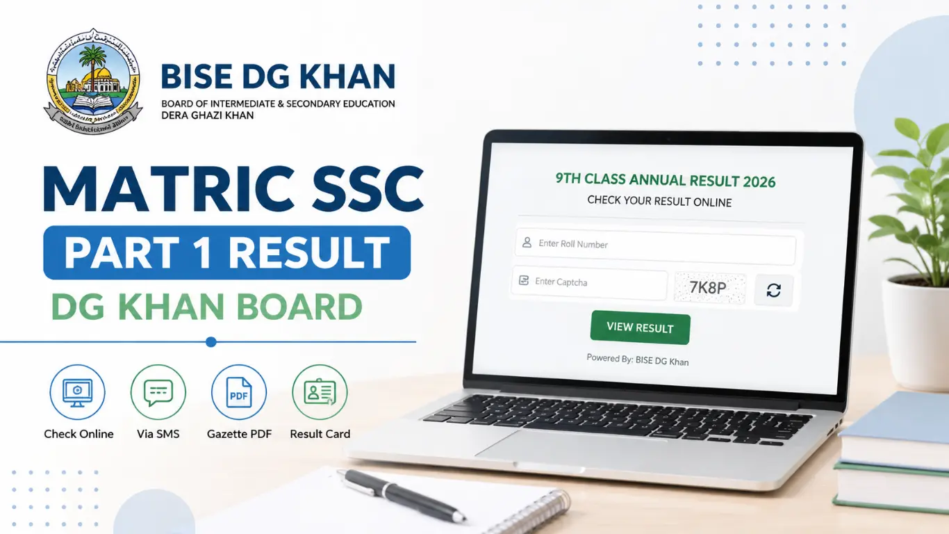 Matric SSC Part 1 Result DG Khan Board
