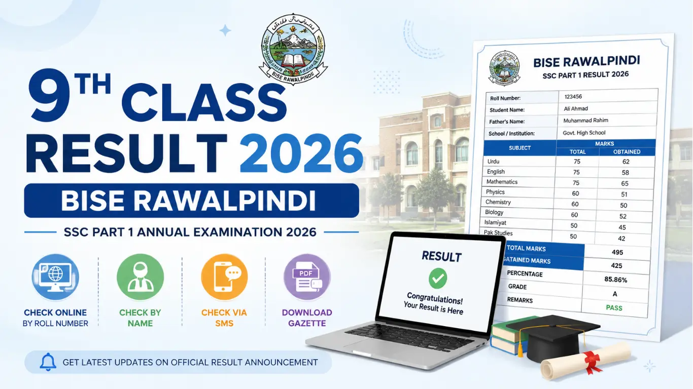 9th Class Result 2026 BISE Rawalpindi