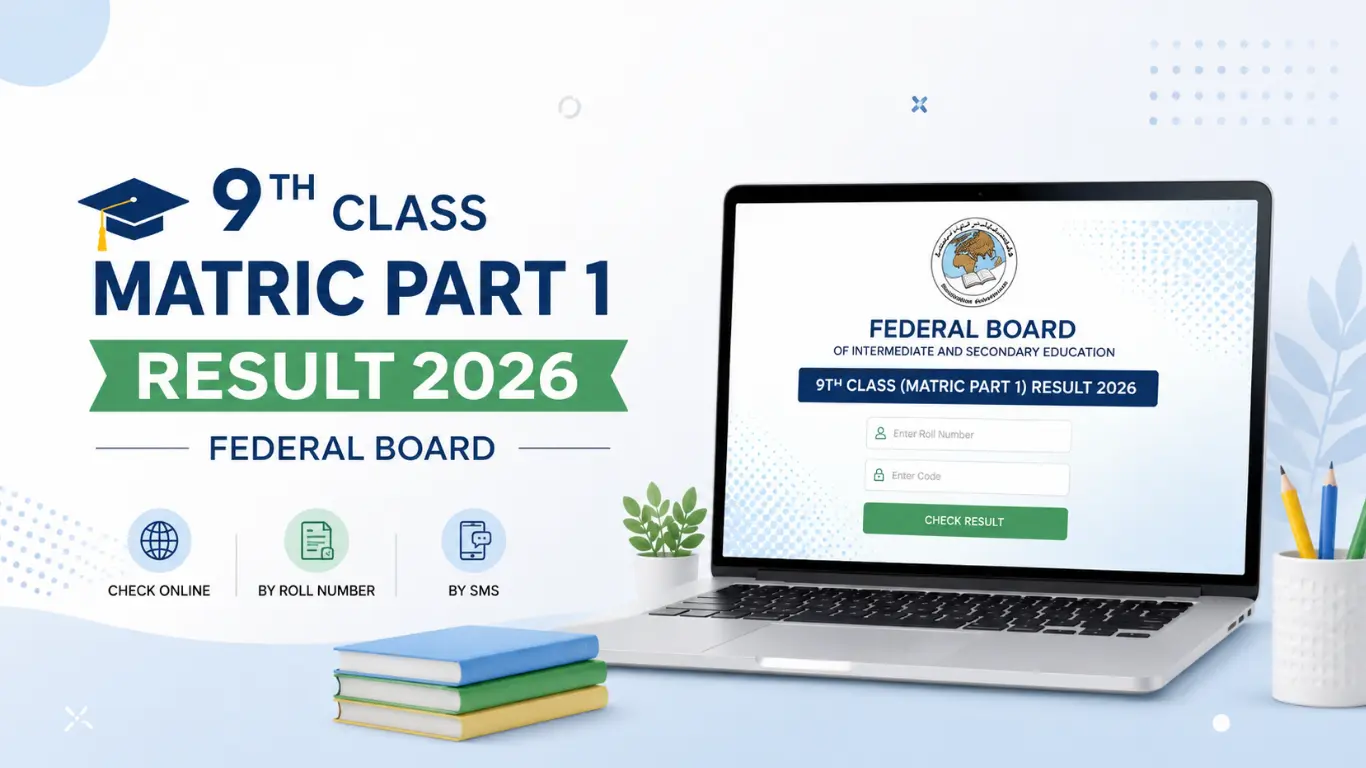 9th Class Matric Part 1 Result 2026 Federal Board